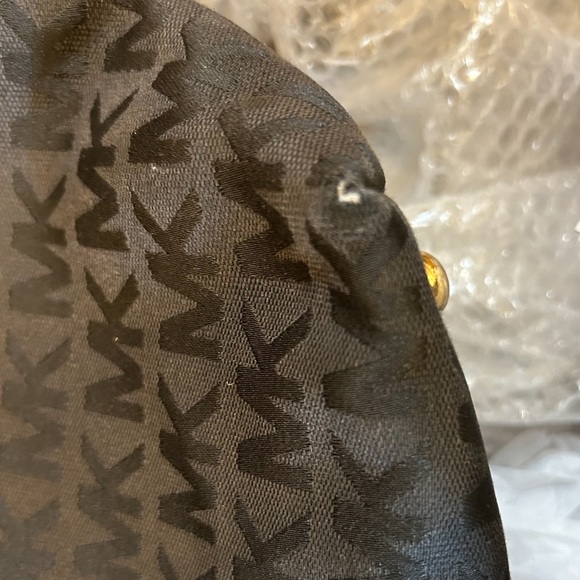 Michael Kors Black Monogram Tote with Gold Accents - Picture 10 of 10